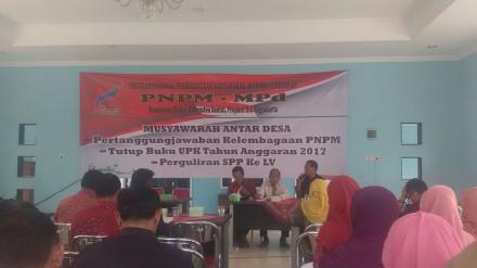 PAMONG DLINGO MENGHADIRI MUSYAWARAH ANTAR DESA  TUTUP BUKU UPK TAHUN 2017